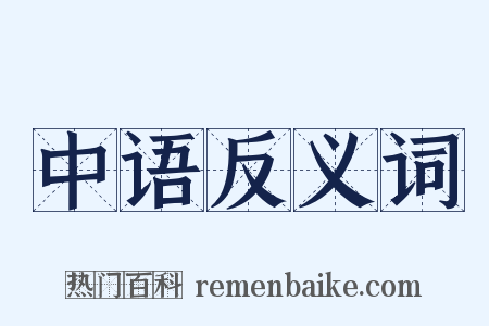 中语反义词是什么意思的图片